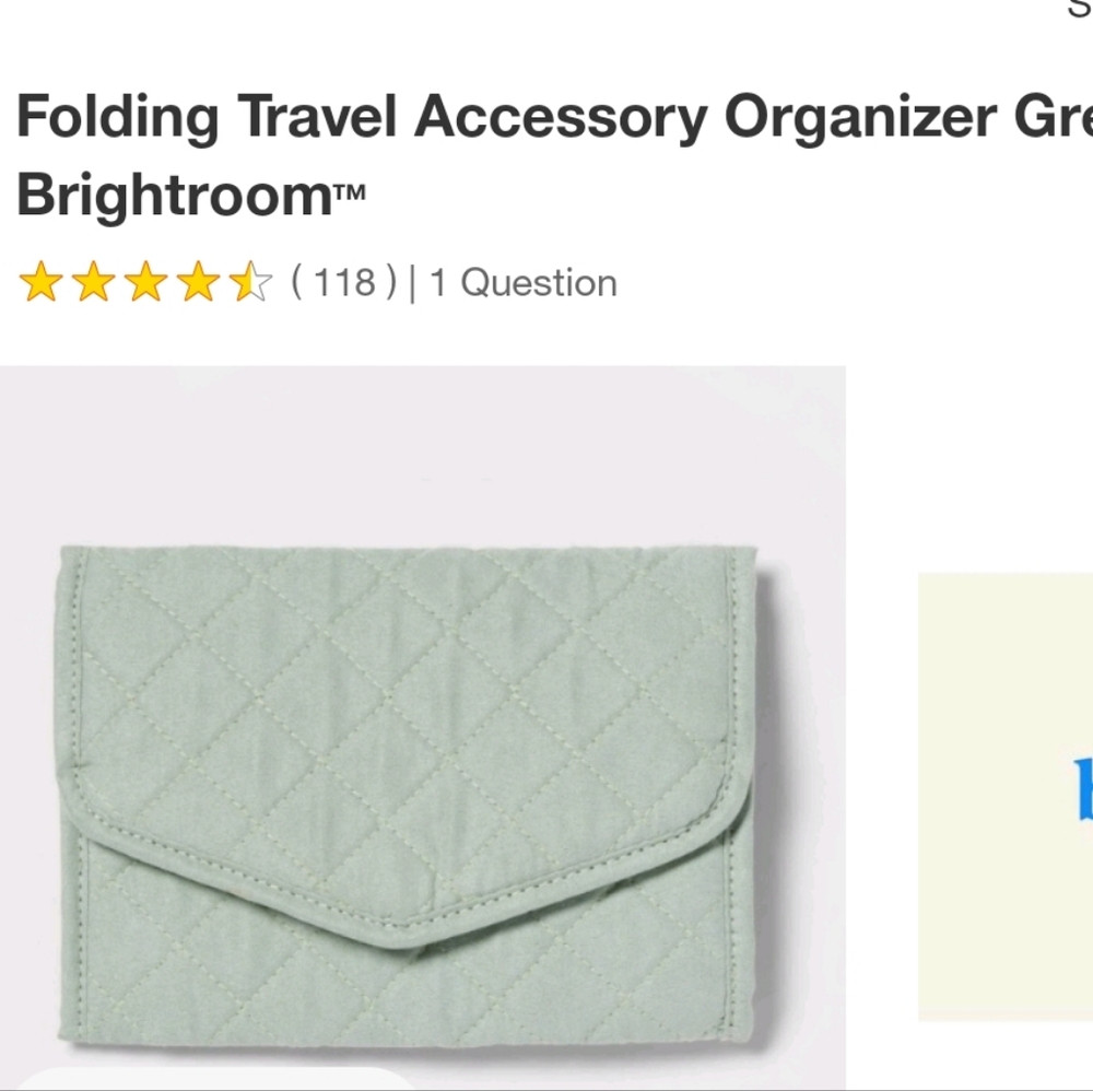 NWT Folding Travel‎ Accessory Organizer Green